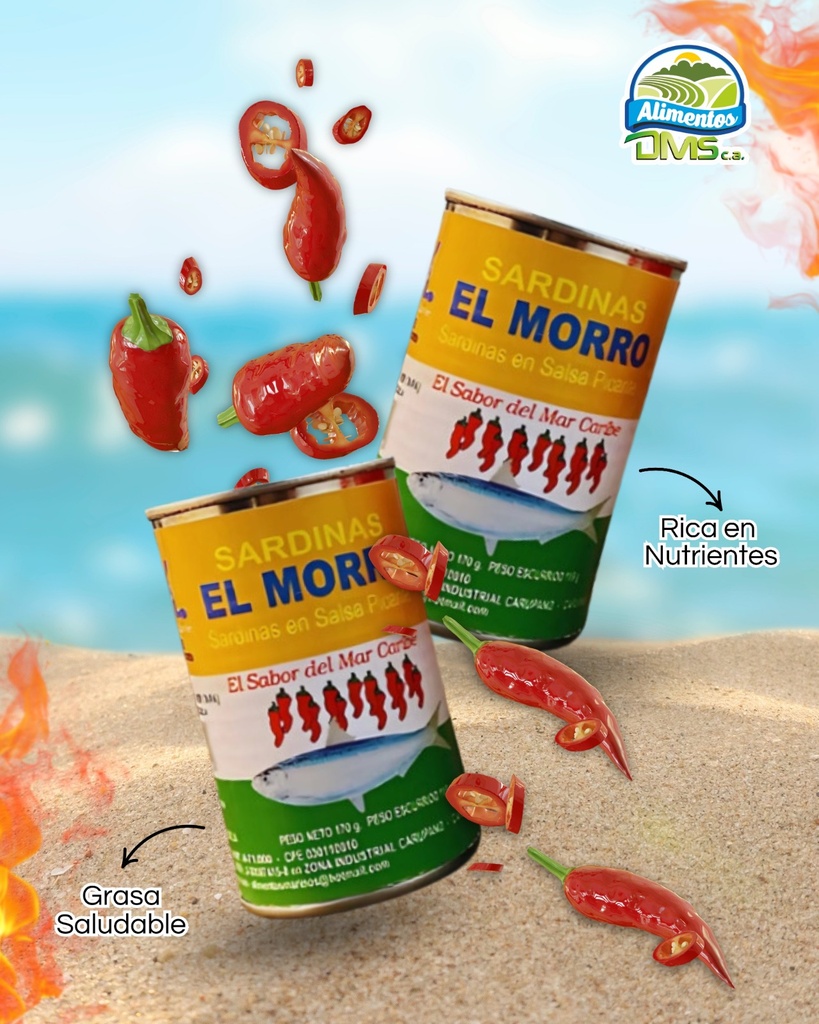 SARDINAS EN SALSA PICANTE (EL MORRO) (18*170g) 