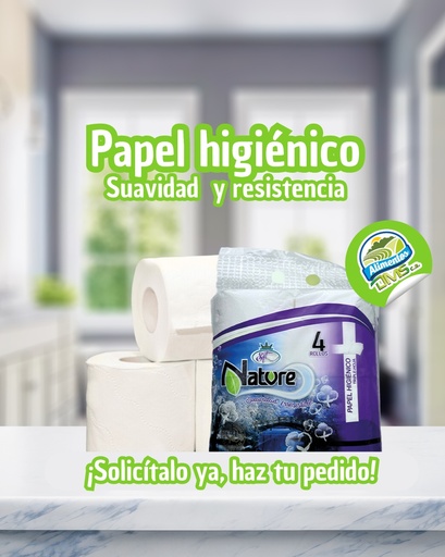 [12] PAPEL HIGIENICO NATURE (DOBLE HOJA) (12*4)